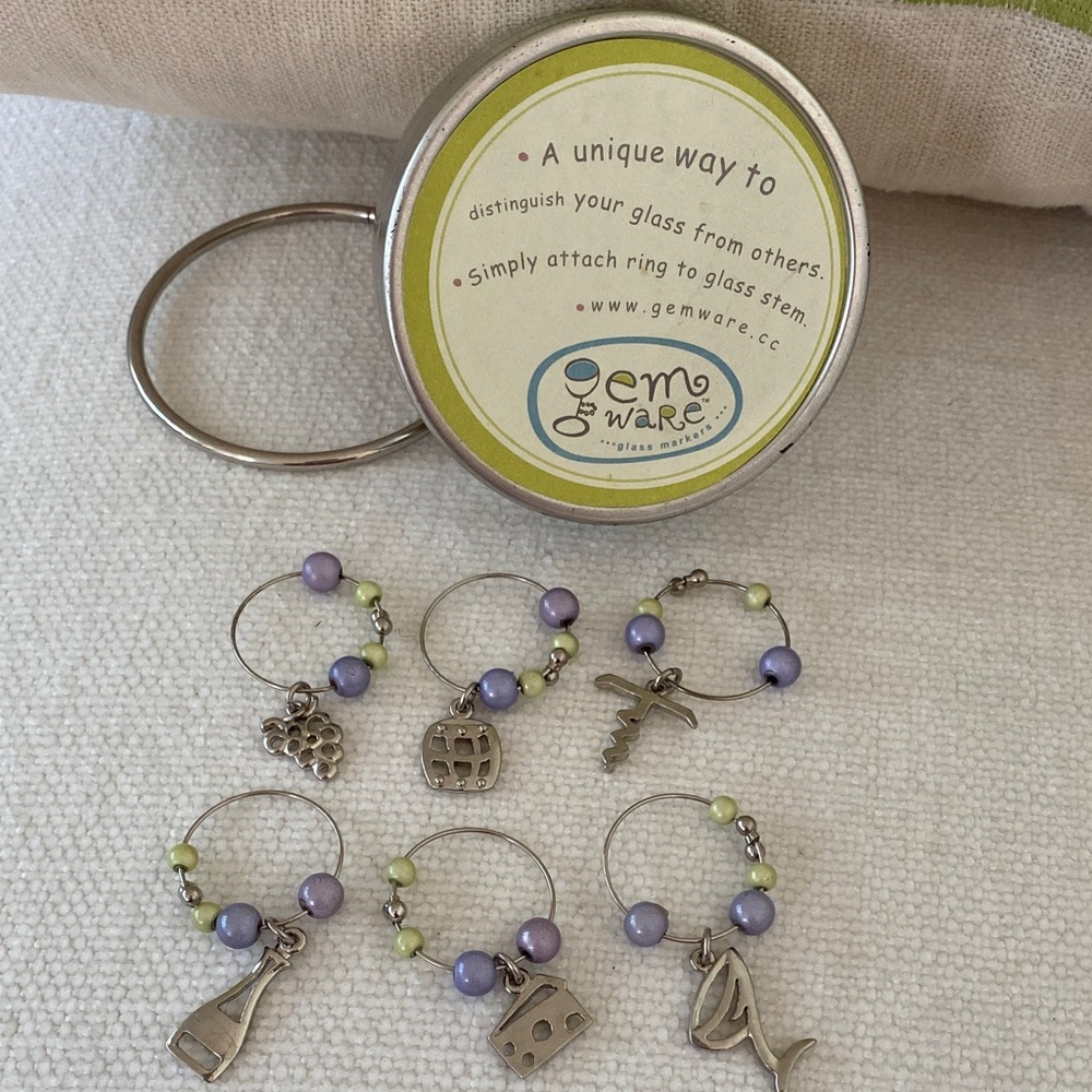 Gemware Wine Glass Charms Set